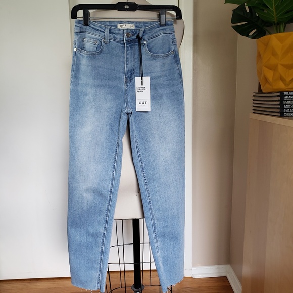 OAT Mid Rise Straight Ankle Jeans Size 25 NEW! - Picture 3 of 12